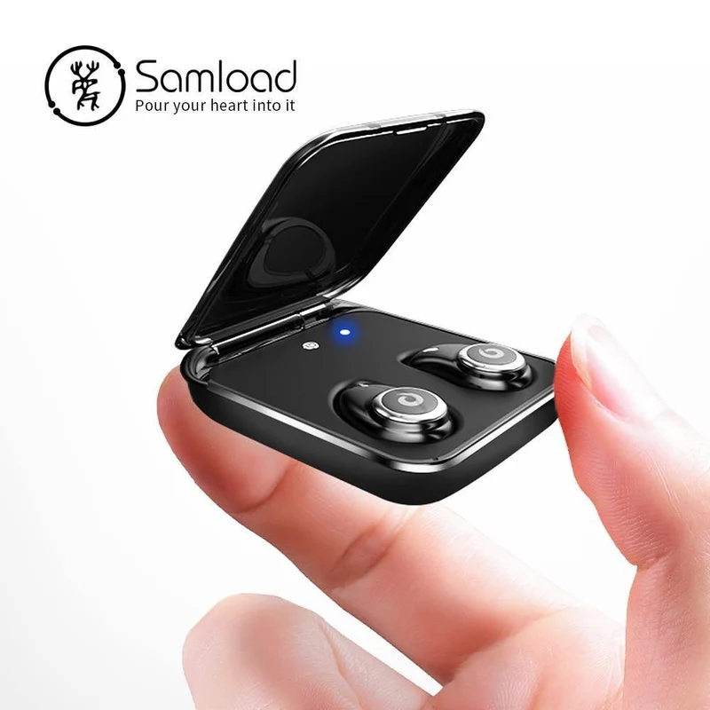 Bluetooth 5.0 Kopfhörer True Wireless EarBuds IPX7 Wasserdichtes Stereo-Headset 2000mAh Power Bank Telefonladung für iPhone 6s 7 Sony