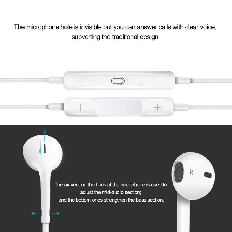 Apple Earpods mit Lightning Connector-Kopfhörern iPhone 7 Kopfhörer iPhone 8 Remote-Mikrofon