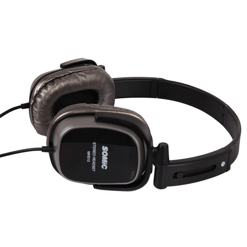 Tragbares zusammenklappbares Headset mit Kopfbügel, kabelgebundene Kopfhörer mit Mikrofon, Sprachsteuerung, 3.5-mm-Stecker für Telefon MID