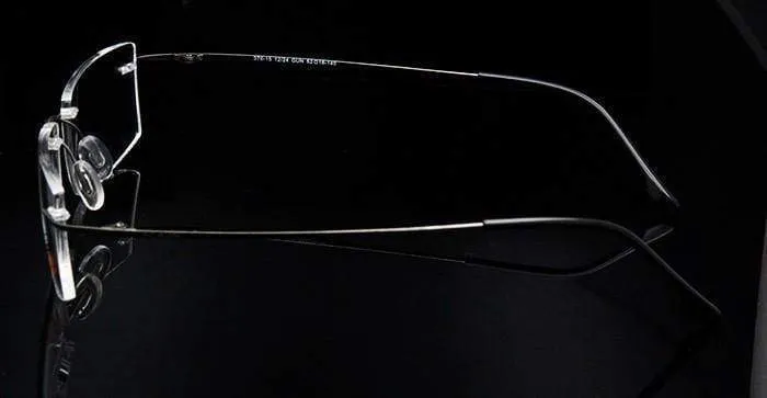 Computer Randlose Titan Brille Rahmen männer Memory Brillen Rahmen 7 Farben Quadratische Form Rezept