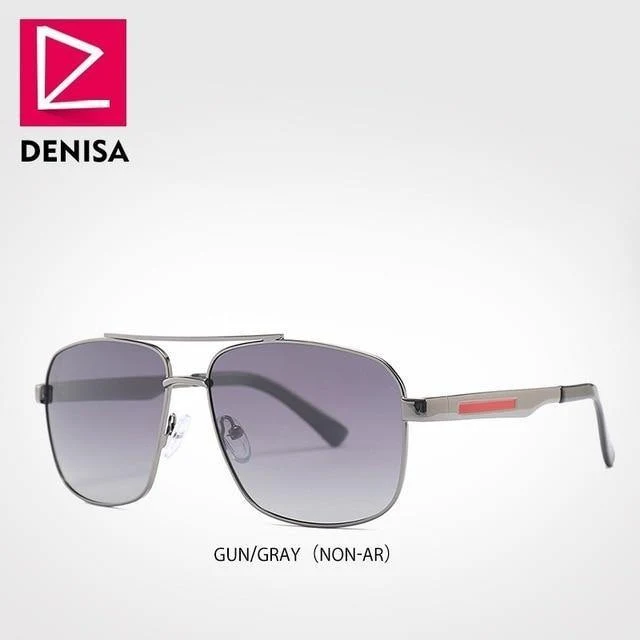Luxus-Marken-Antireflex-Herren-Sonnenbrille, quadratische Sonnenbrille mit polarisierter Beschichtung