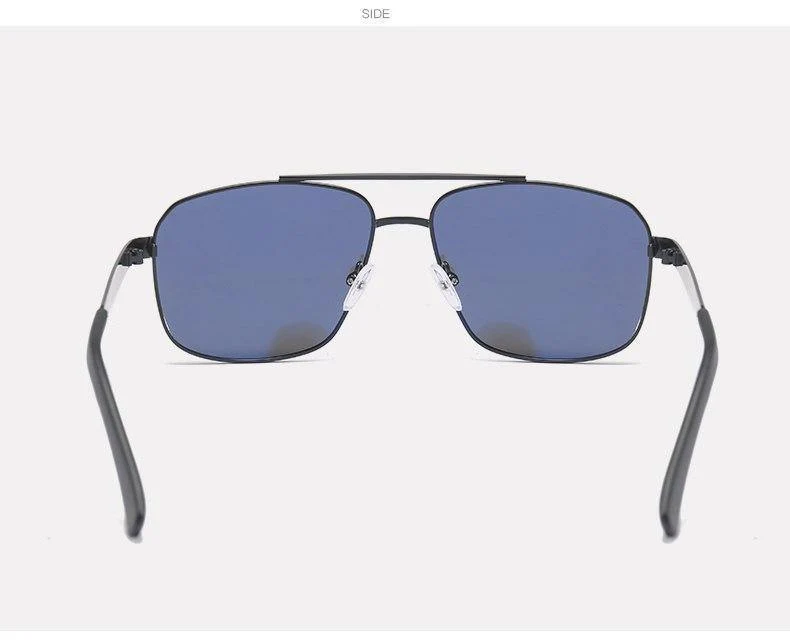Luxus-Marken-Antireflex-Herren-Sonnenbrille, quadratische Sonnenbrille mit polarisierter Beschichtung