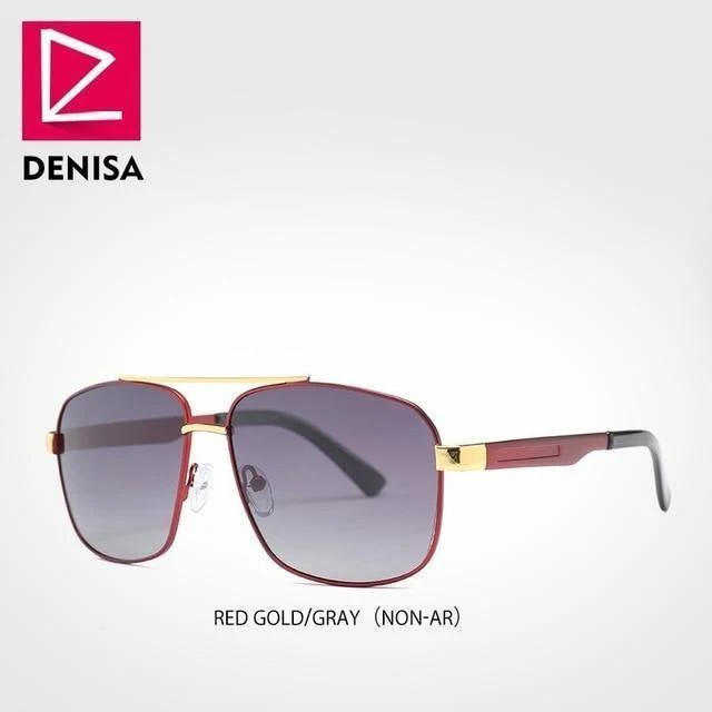 Luxus-Marken-Antireflex-Herren-Sonnenbrille, quadratische Sonnenbrille mit polarisierter Beschichtung