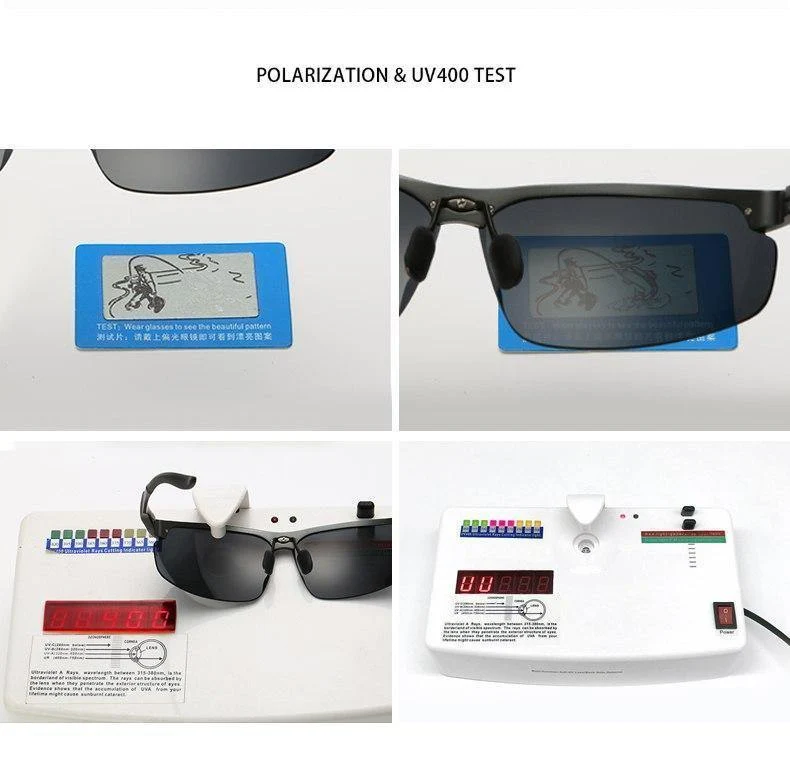 Luxus-Marken-Antireflex-Herren-Sonnenbrille, quadratische Sonnenbrille mit polarisierter Beschichtung