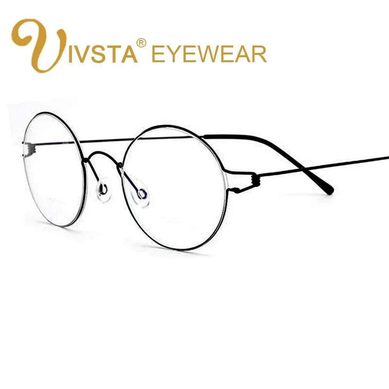 Titanbrille für Herren, schraubenlos, Business Oliver, ultraleicht, Myopie, rund, koreanischer Mond