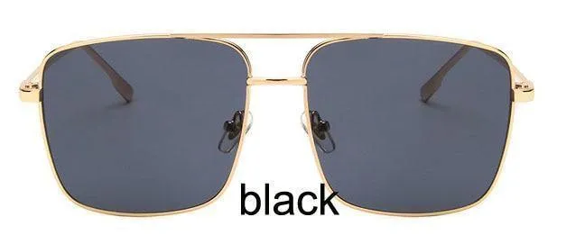 Mode Oculos Metall Übergroßen Quadratischen Brillen Rahmen Frauen Vintage Braun Damen Sonnenbrille