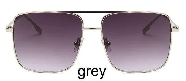Mode Oculos Metall Übergroßen Quadratischen Brillen Rahmen Frauen Vintage Braun Damen Sonnenbrille