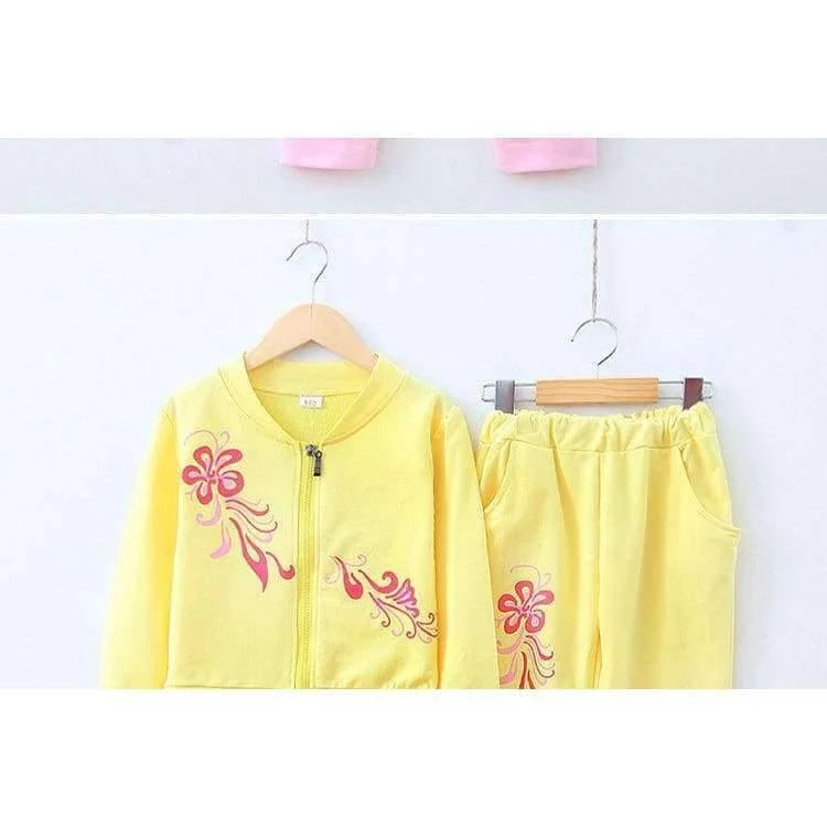 Herbst Teenager Mädchen Kleidung Sets Baby Mädchen Schöne Blume Candy Farbe Sport Anzüge Kinder Baumwolle Jogging Set Kinder Kleidung