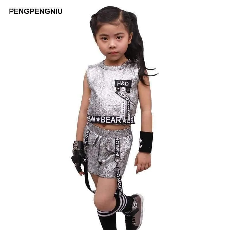 Hip Hop Kleidung Mädchen Sommer Neue Ankunft Kinder Street Dance Kleidung Sets Teenager Mädchen Jazz Dance Kleidung Set