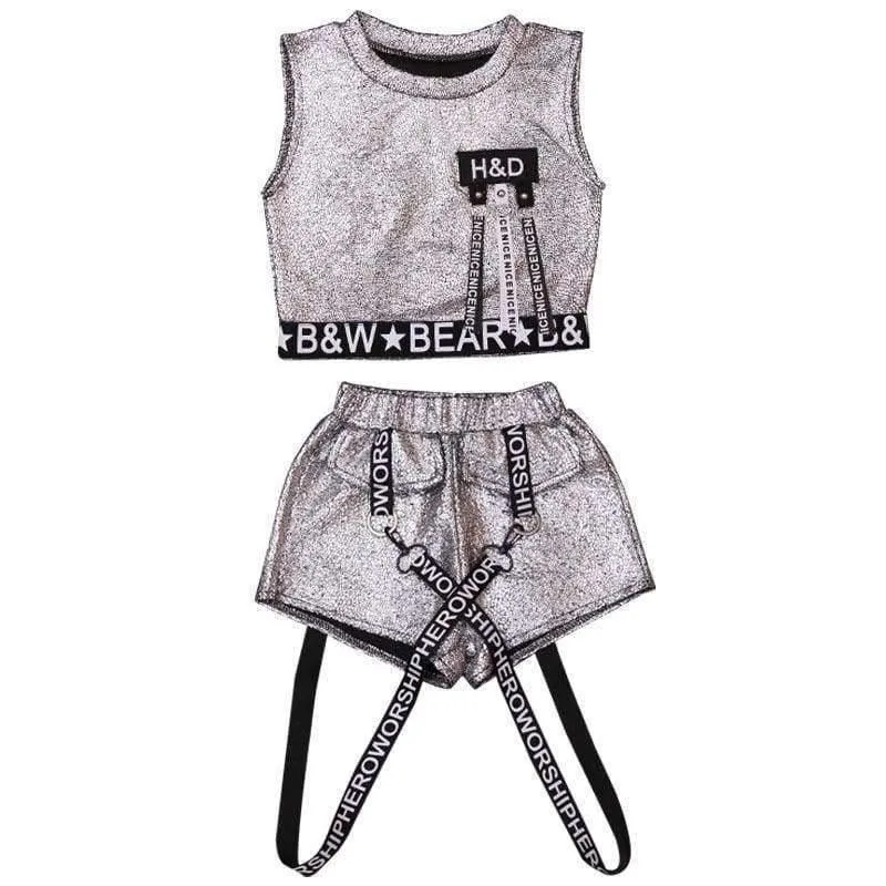 Hip Hop Kleidung Mädchen Sommer Neue Ankunft Kinder Street Dance Kleidung Sets Teenager Mädchen Jazz Dance Kleidung Set