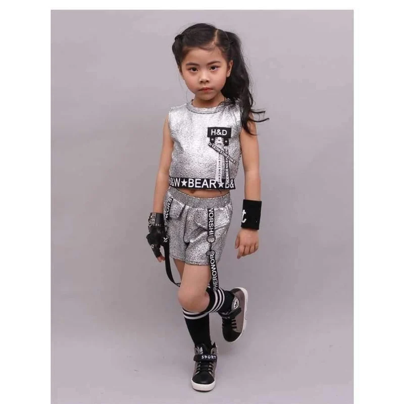 Hip Hop Kleidung Mädchen Sommer Neue Ankunft Kinder Street Dance Kleidung Sets Teenager Mädchen Jazz Dance Kleidung Set