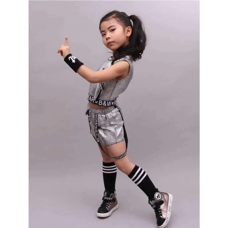 Hip Hop Kleidung Mädchen Sommer Neue Ankunft Kinder Street Dance Kleidung Sets Teenager Mädchen Jazz Dance Kleidung Set