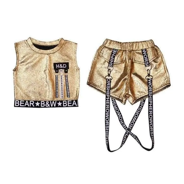 Hip Hop Kleidung Mädchen Sommer Neue Ankunft Kinder Street Dance Kleidung Sets Teenager Mädchen Jazz Dance Kleidung Set