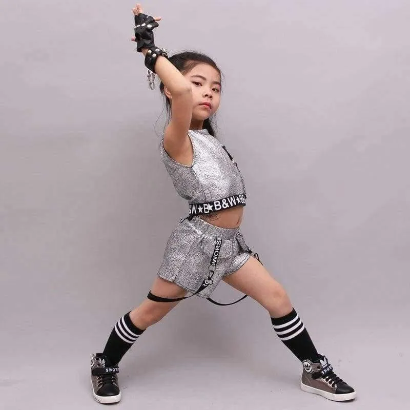 Hip Hop Kleidung Mädchen Sommer Neue Ankunft Kinder Street Dance Kleidung Sets Teenager Mädchen Jazz Dance Kleidung Set