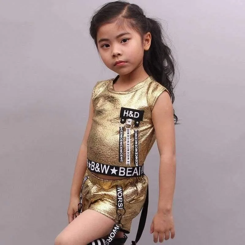 Hip Hop Kleidung Mädchen Sommer Neue Ankunft Kinder Street Dance Kleidung Sets Teenager Mädchen Jazz Dance Kleidung Set