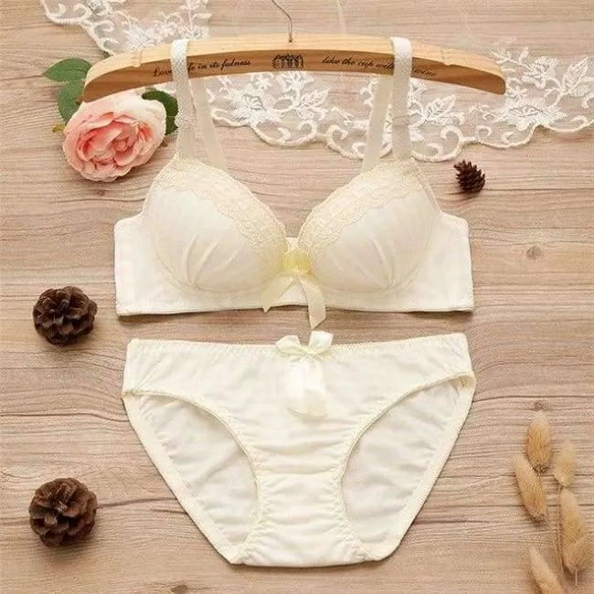 Teenager Mädchen Streifen Trainings BHs Sets Junge Studentin Drahtlose Baumwolle BHs Spitze Höschen 2Pcs Sets Teenager Entwicklung Kleidung GB15