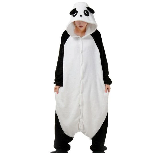Animal Pyjamas Flanell Winter Damen Herren Einhornstich Panda Pikachu Onesie Sleep lounge Sleepwear