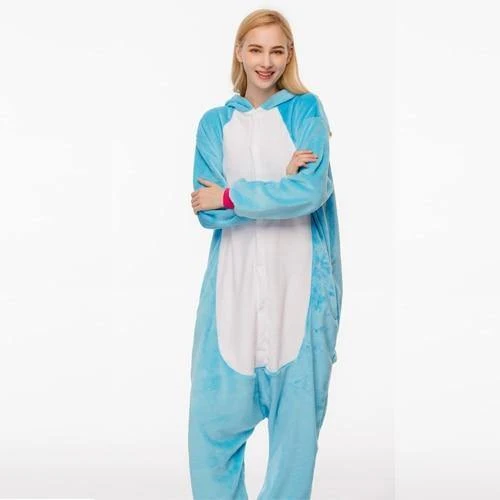 Animal Pyjamas Flanell Winter Damen Herren Einhornstich Panda Pikachu Onesie Sleep lounge Sleepwear