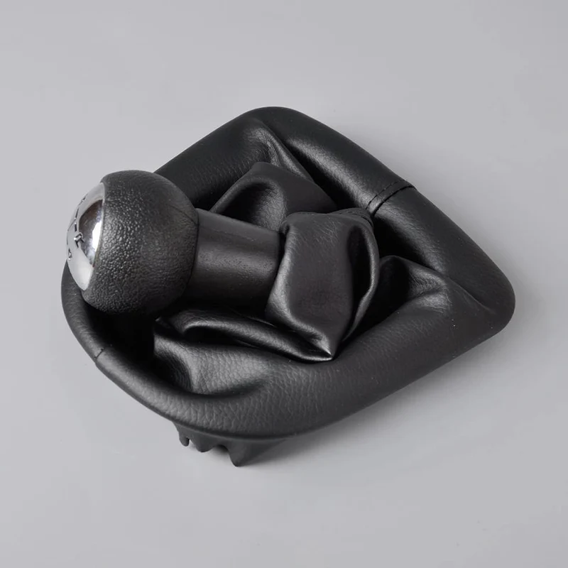 Schwarze 5-Gang-PU-Schaltknaufmanschette für Peugeot 307, Reparatur, Auto-Ersatzteile, Innenteile