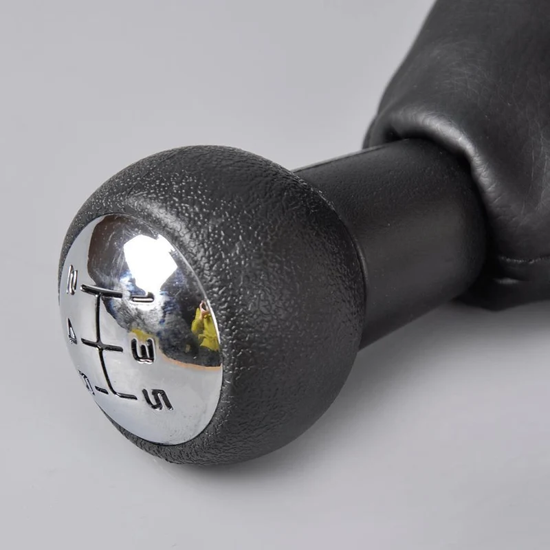 Schwarze 5-Gang-PU-Schaltknaufmanschette für Peugeot 307, Reparatur, Auto-Ersatzteile, Innenteile