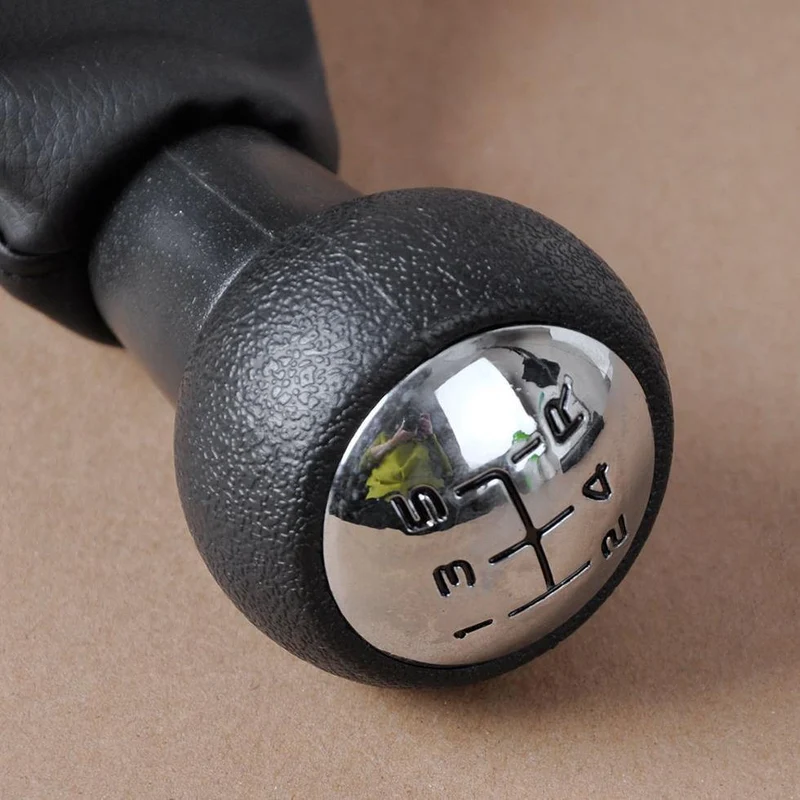 Schwarze 5-Gang-PU-Schaltknaufmanschette für Peugeot 307, Reparatur, Auto-Ersatzteile, Innenteile