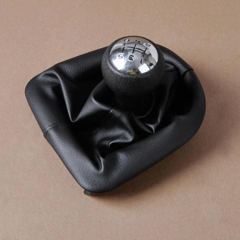 Schwarze 5-Gang-PU-Schaltknaufmanschette für Peugeot 307, Reparatur, Auto-Ersatzteile, Innenteile