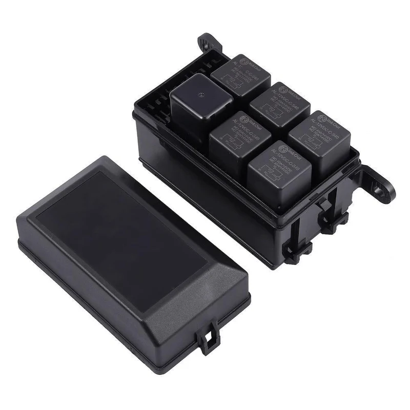 Sicherungskasten Auto 6 Relaisblockhalter 5 Road Fit Für Auto & Kofferraum ATV Versicherung Auto Ersatzteile