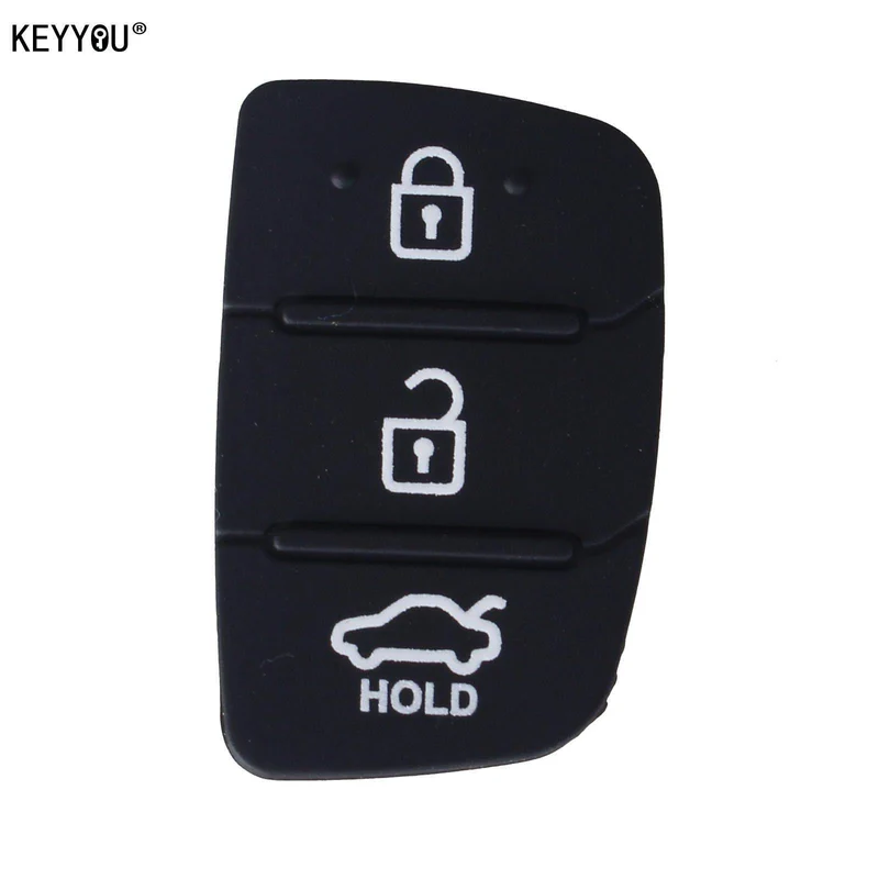 10 teile/los Auto Teile Ersatz Gummi Fall Auto Key Pad Für Hyundai 3 Tasten Key Shell Blank Abdeckung