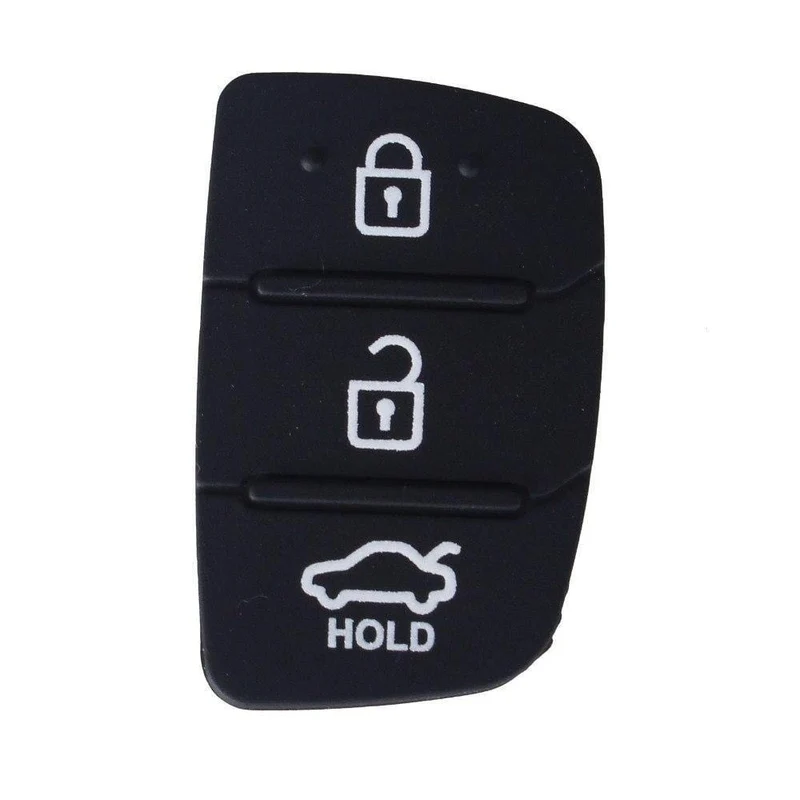 50 teile/los Auto Teile Ersatz Gummi Fall Auto Key Pad Für Hyundai 3 Tasten Key Shell Blank Abdeckung