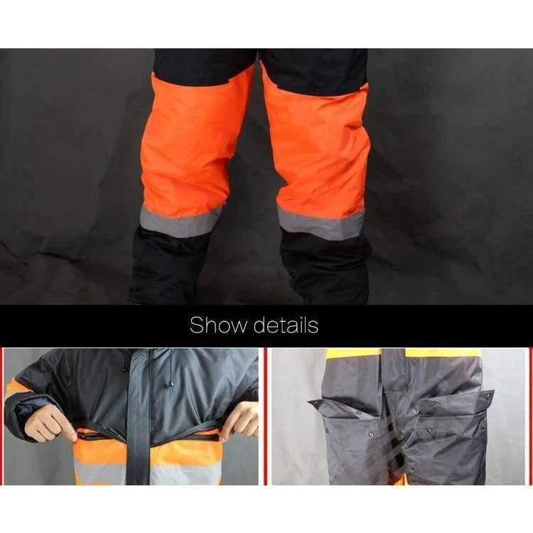 Winterarbeitskleidung Outdoor Wärmeschutz Uniformen Herren Baumwolle Gepolsterte Sicherheitskleidung Dicke warme Arbeitskleidung