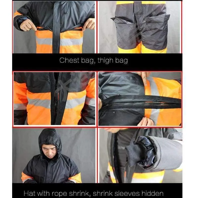 Winterarbeitskleidung Outdoor Wärmeschutz Uniformen Herren Baumwolle Gepolsterte Sicherheitskleidung Dicke warme Arbeitskleidung