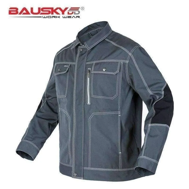 Herren-Arbeitsjacke, hochwertige, langärmlige Arbeitskleidung mit mehreren Taschen, Uniformen, Arbeitsjacken für männliche Mechaniker