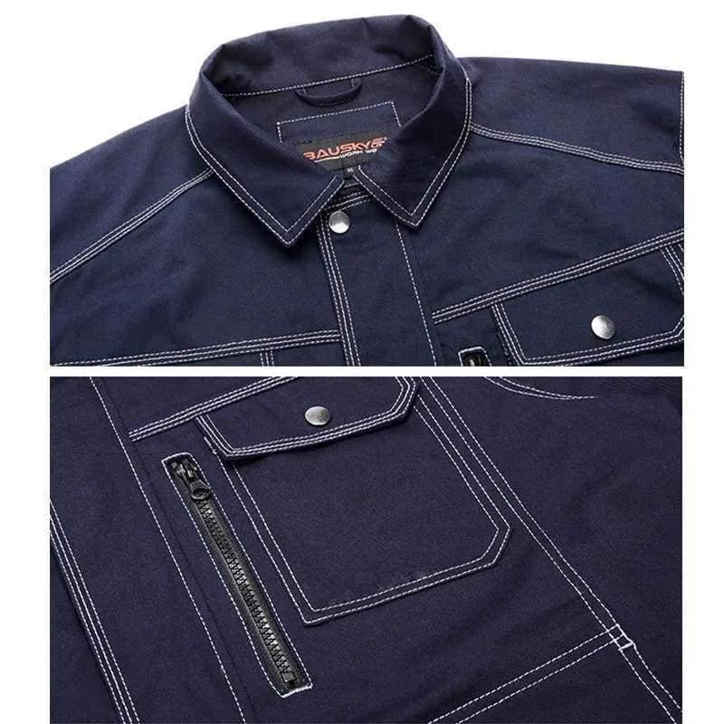 Herren-Arbeitsjacke, hochwertige, langärmlige Arbeitskleidung mit mehreren Taschen, Uniformen, Arbeitsjacken für männliche Mechaniker
