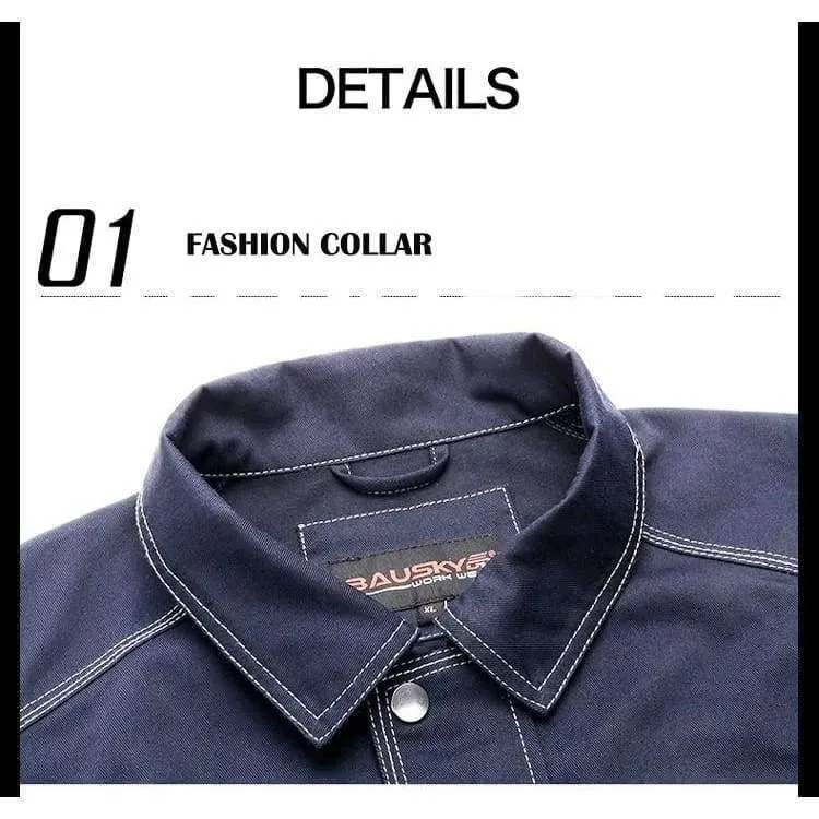 Herren-Arbeitsjacke, hochwertige, langärmlige Arbeitskleidung mit mehreren Taschen, Uniformen, Arbeitsjacken für männliche Mechaniker
