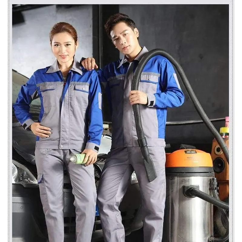 Männer Frauen Arbeitskleidung Jacke und Hose Arbeitskleidung Sets Reflektierende Streifen Langarm Arbeiter Arbeitsuniformen Plus Size Overalls