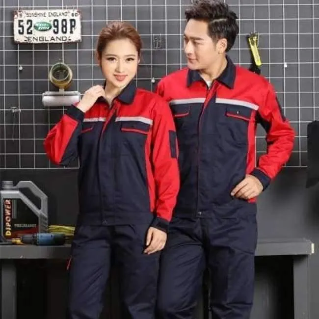 Männer Frauen Arbeitskleidung Jacke und Hose Arbeitskleidung Sets Reflektierende Streifen Langarm Arbeiter Arbeitsuniformen Plus Size Overalls