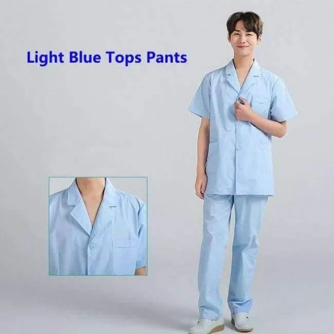 Frauen Krankenhaus medizinische Arbeitskleidung Anzug Kragen Pflege Kleidung Arzt Uniform Kurzarm Dental Schönheitssalon chirurgische Overalls