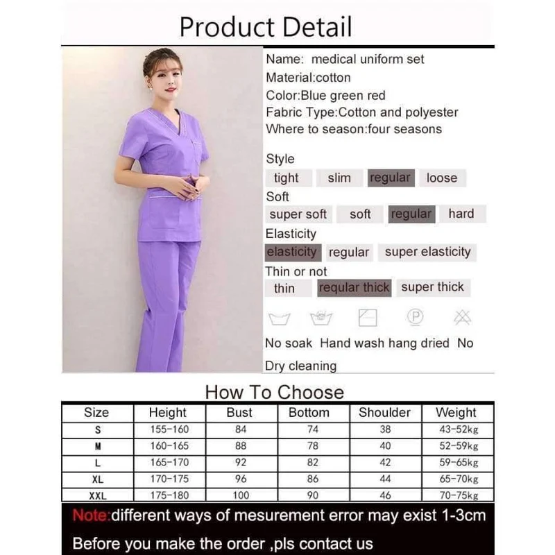 Der heiße Verkauf der Krankenhauskrankenschwesteruniform säubert medizinische Uniformen, neue Art V-Ansatz medizinische säubert mit blauer Blumenoberseite + Hose