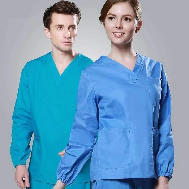 Günstige Langarm-OP-Uniformen-Sets für Damen und Herren, medizinische Unisex-Uniformen im Großhandel, OP-Peeling-Sets, Krankenhaus-OP-Kleidung