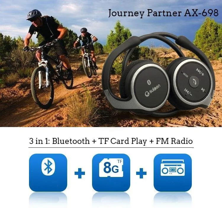 Bluetooth-Kopfhörer Wireless Jaws Unterstützung TF-Karte FM-Radio Tragbarer Nackenbügel Drahtlose Kopfhörer