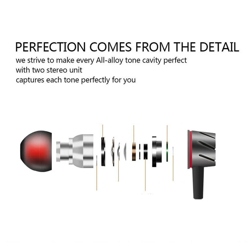 Metall Verdrahtete Kopfhörer Für Telefon Für Xiaomi In-Ohr Kopfhörer Für Telefon Für Samsung iPhone Stereo Kopfhörer Mit Mic