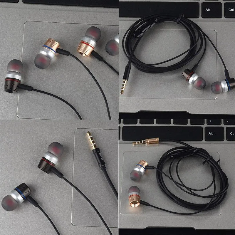Metall Verdrahtete Kopfhörer Für Telefon Für Xiaomi In-Ohr Kopfhörer Für Telefon Für Samsung iPhone Stereo Kopfhörer Mit Mic