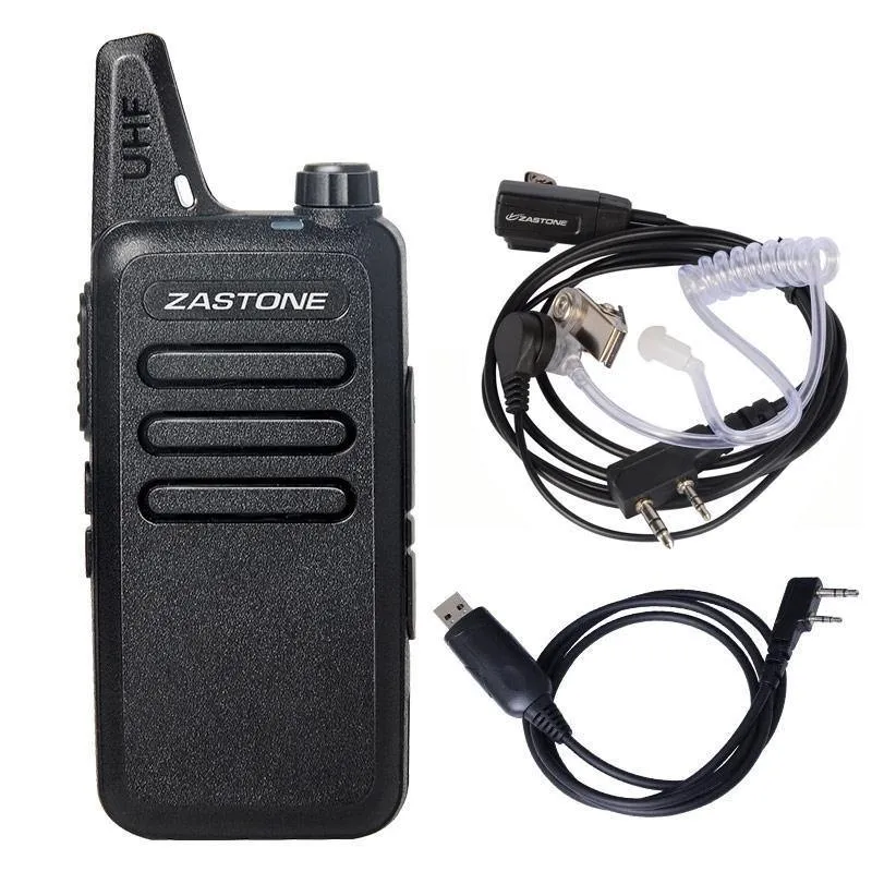 Zastone X6 UHF 400-470MHz MINI Funk-Zweiwegekommunikationsgerät Tragbares Walkie Talkie Mit Headset-Kabel ZT-X6