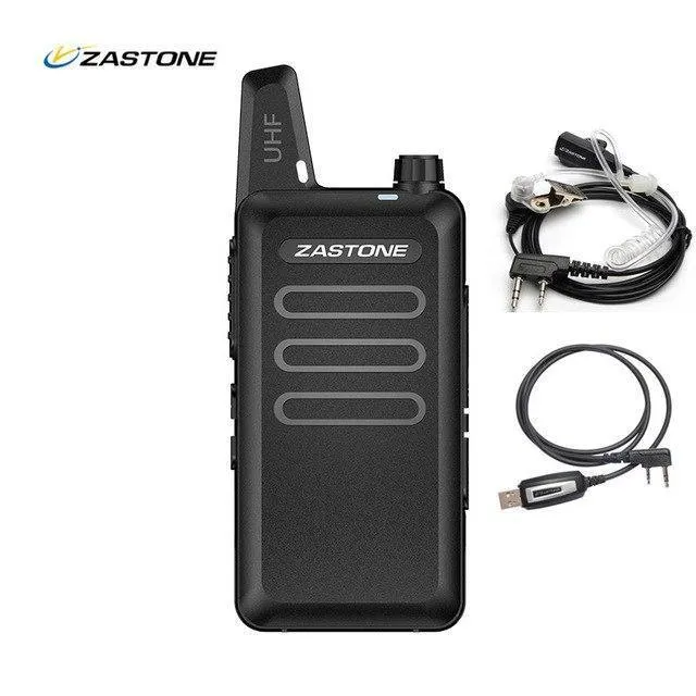 Zastone X6 UHF 400-470MHz MINI Funk-Zweiwegekommunikationsgerät Tragbares Walkie Talkie Mit Headset-Kabel ZT-X6