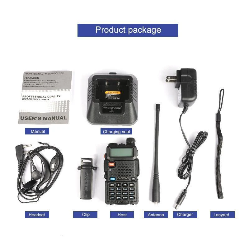 UV-5R Funksprechgerät VHF UHF Dual Band Handfunkgerät pofung uv5r Funksprechgerät 5R Kommunikationsausrüstung