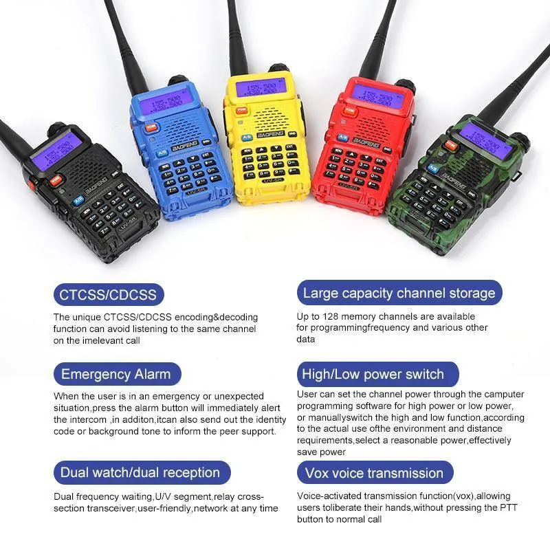 UV-5R Funksprechgerät VHF UHF Dual Band Handfunkgerät pofung uv5r Funksprechgerät 5R Kommunikationsausrüstung