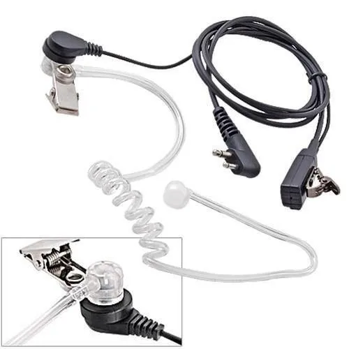 HYS 20-16000Hz MINI Funk-Zweiwege-Kommunikationsgeräte Ohrhörer mit transparenter Röhre In-Ear-Kopfhörer für Walkie Talkie