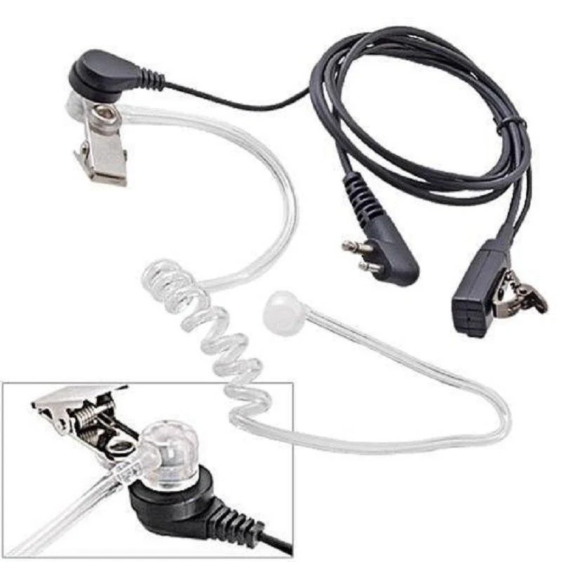 HYS 20-16000Hz MINI Funk-Zweiwege-Kommunikationsgeräte Ohrhörer mit transparenter Röhre In-Ear-Kopfhörer für Walkie Talkie
