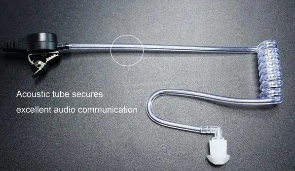 HYS 20-16000Hz MINI Funk-Zweiwege-Kommunikationsgeräte Ohrhörer mit transparenter Röhre In-Ear-Kopfhörer für Walkie Talkie