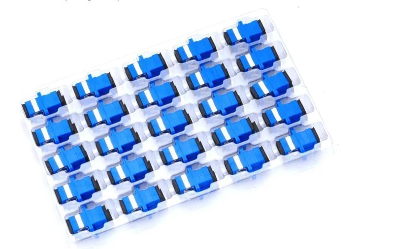100pcs / lot SC / UPC Adapter LWL Adapter Flansch Faserkoppler Für Telekommunikationsnetze und optische Kommunikationsgeräte